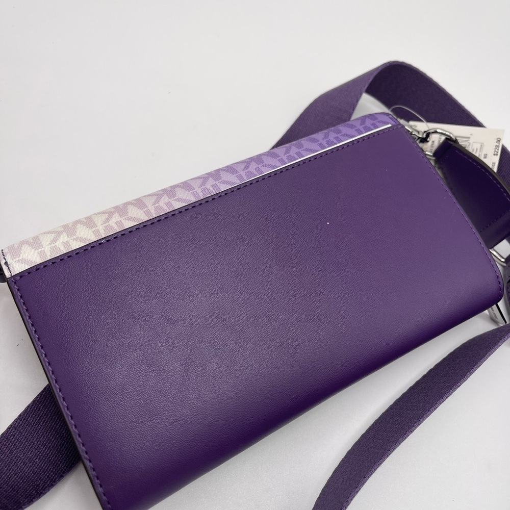 Michael Kors Purple Gradient Signature Crossbody Bag - Picture 2 of 16